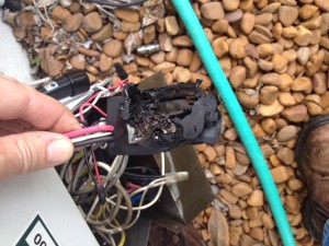 This component burned up because of heat caused by the skin, which took out the whole system.