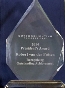 Presidents Award awarded to Outdoor Lighting Perspectives of Clearwater & Tampa Bay
