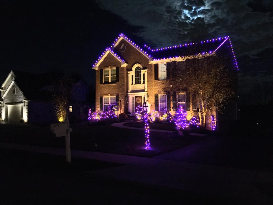 House illuminated for Halloween by Outdoor Lighting Perspectives of Clearwater & Tampa Bay.